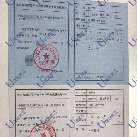 东北财经大学报到证补办